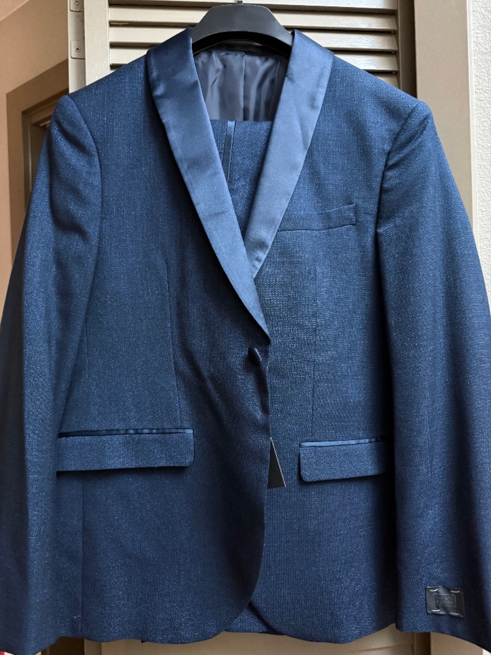 14th & Union Men’s Blue 2-Piece Suit 40S Shawl Collar New With Tags